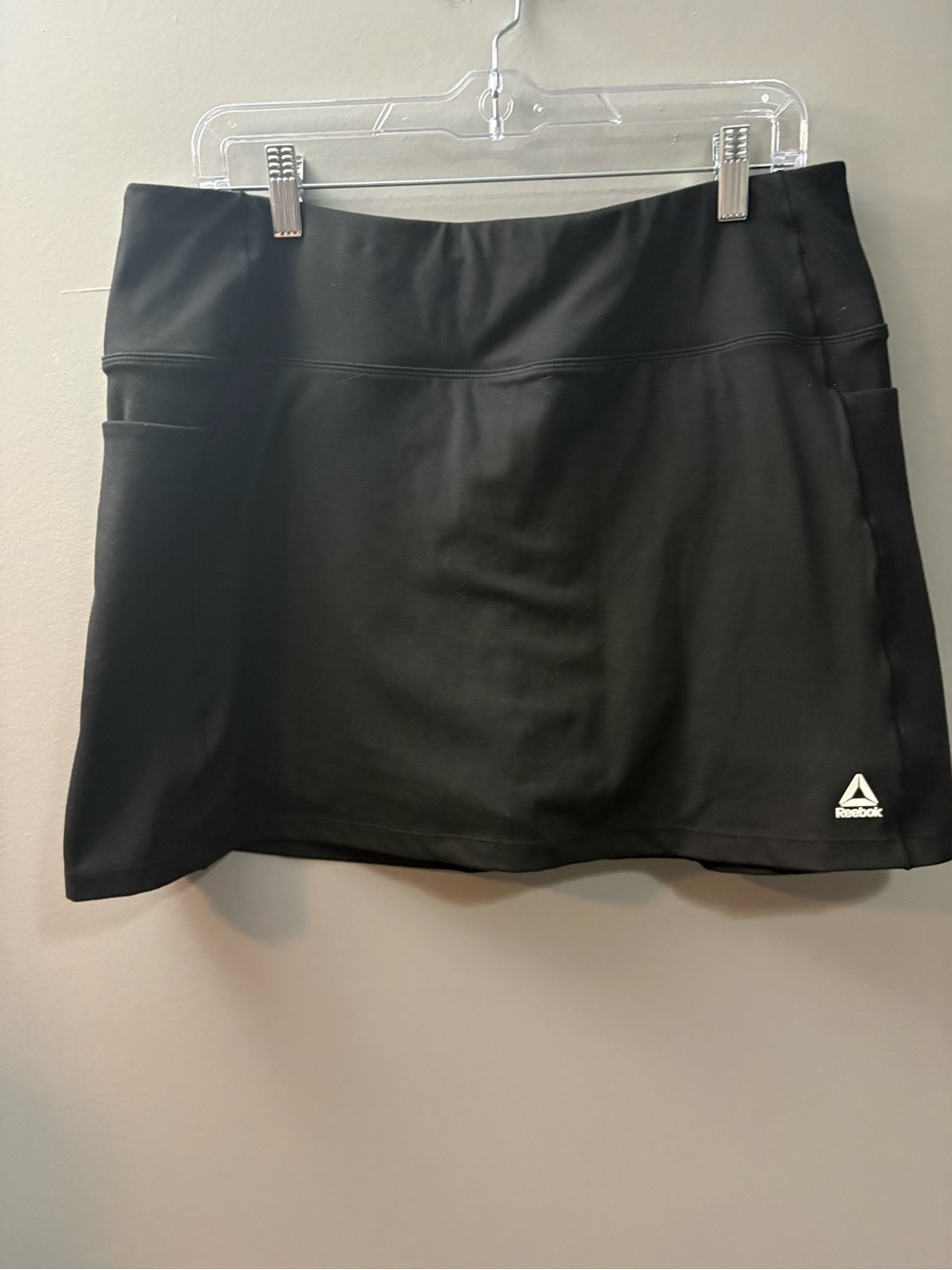 Reebok Black Performance Skort with Logo Print